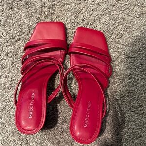 Marc Fisher Strappy Red Sandals